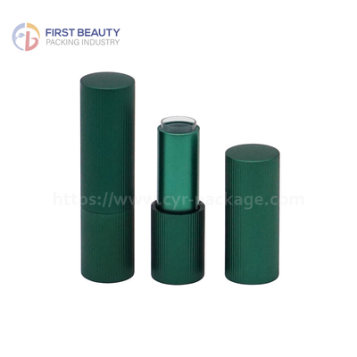 Magnet Typ Lippenstiftröhre Leere Aluminium Matte Grün 3,8g