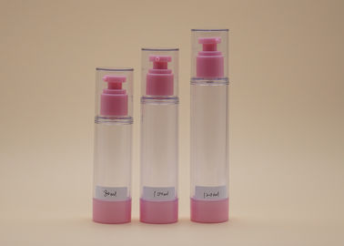 Rosa und klare Farbluftlose Behandlungs-Pumpflasche 80ml 100ml 120ml mit Überkappe