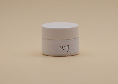15g kosmetische Sahnebehälter, weiße keramische Glasüberwurfmutter der gesichts-Cremetiegel-PETG