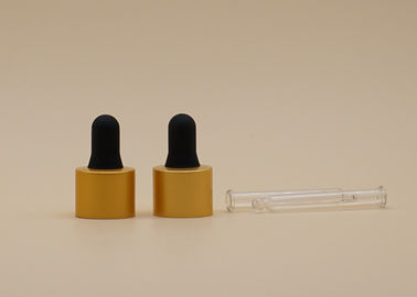 18mm kleiner Glastropfenzähler-Mattgold-Aluminiumkragen für Flasche des ätherischen Öls