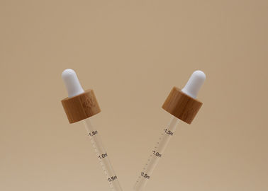 Bambustropfenzähler 18mm des kragen-ätherischen Öls mit Druckskala-Glas-Pipette