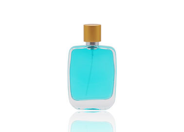 Quadratische kosmetische Parfümflasche der Form-50ml mit Verschluss FEA15 auf Parfüm-Pumpe