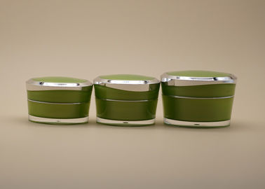 Leck-Beweis-kosmetische Sahnebehälter-tragbares neues Grün mit silberner Farbe