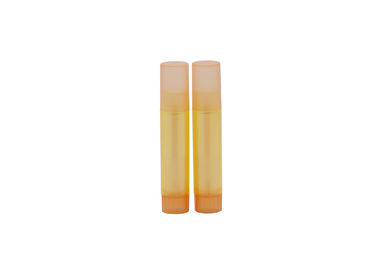 leere mini einzigartige Balsam-Plastikbehälter-orange dünne Lippenbalsam-Rohre der Lippen3.5g