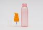 Mattnachfüllbare Plastiksprühflaschen 60ml des ROSA-18mm mit orange feinem Nebel pumpen