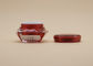 Diamant-kosmetische Sahne- Behälter, kleine kosmetische Töpfe rote Farbe-Arcylic