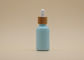 Färben Sie Flaschen des ätherischen Öls des Beschichtungs-Himmel-Blau-15ml 30ml mit Bambustropfenzähler