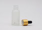 50ml bereifte Glasflaschen des klaren Öl-Flaschen-ätherischen Öls mit Mattgoldtropfenzähler