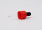 18mm Plastikpipetten-Tropfenzähler-rote Schließungs-schwarze Mattbrustwarze für ätherisches Öl