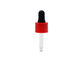 18mm Plastikpipetten-Tropfenzähler-rote Schließungs-schwarze Mattbrustwarze für ätherisches Öl