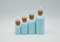Leere kosmetische Bambustropfenzähler-Kappe 100ml Mini Dropper Bottles With White