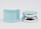 Hautpflege-Runde hellblauer und glänzender silberner des Farbzylinder-Plastikglas-50g