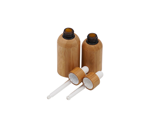 Bambus-kosmetischer innerer Glastropfenzähler des ätherischen Öls 100ml der Flaschen-50ml