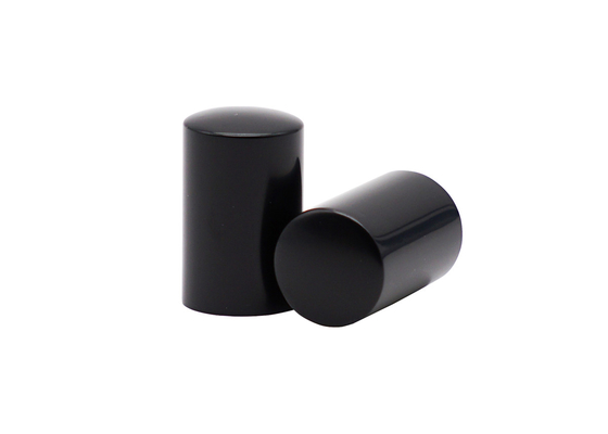 Schwarze Kappen-Zylinder-Parfümflasche-Deckel-heißes Stempeln des Parfüm-Fea15