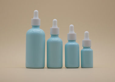 Blaue Tropfflasche-weiße keramische Flasche des Beschichtungs-ätherischen Öls für Körperpflege