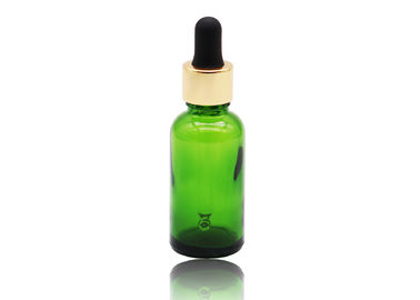 Tropfflaschen des Hautpflege-grüne Farbätherischen öls mit Aluminiumtropfenzähler