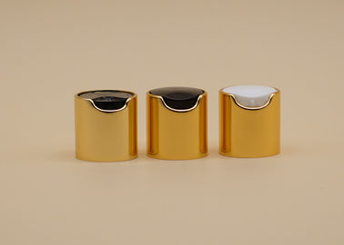 Glänzende Goldscheiben-Spitzen-Kappe, Hals der Flaschenkapsel-Schließungs-24mm für Körper-Lotion