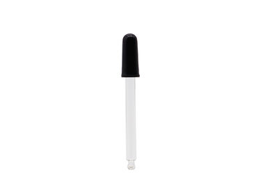 108mm Glastropfenzähler des pipetten-ätherischen Öls mit der langen schwarzen Silikon-Brustwarze