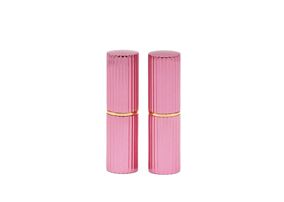 Verlegtes Rosa-Aluminiummassenverpacken-leeres Lippenstift-Rohr