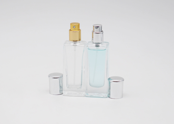 Glas tragbare quadratische der Parfüm-Sprühflasche-transparentes flaches Schulter-30ml