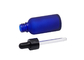 Kosmetische Glasflasche des tropfenzähler-ätherischen Öls bereifte blaues 100ml mit Plastiktropfenzähler