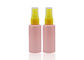 Flache Schulter-Rosa HAUSTIER 50ml kleine Plastiksprühflaschen nachfüllbar mit gelber Pumpe