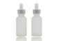 Bereifte transparente Tropfflaschen 30ml, kosmetische Glastropfflaschen des ätherischen Öls