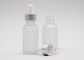 Bereifte transparente Tropfflaschen 30ml, kosmetische Glastropfflaschen des ätherischen Öls