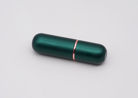 Ovale Form-dunkelgrüne magnetische leere Lippenbalsam-Rohre