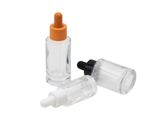 18mm kosmetische Hautpflege-Glas-Flasche ätherischen Öls des Tropfenzähler-100ml