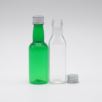 Transparenter grüner langer Plastikhals-kosmetische Sprühflasche mit Überwurfmuttern 100ml