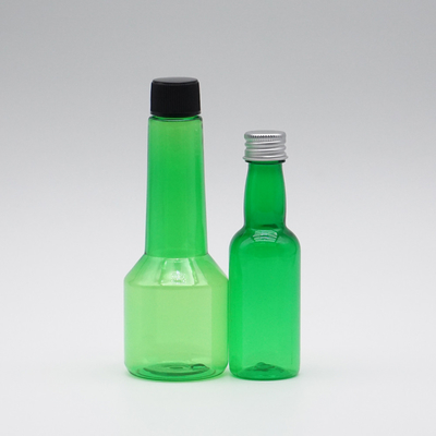 Transparenter grüner langer Plastikhals-kosmetische Sprühflasche mit Überwurfmuttern 100ml