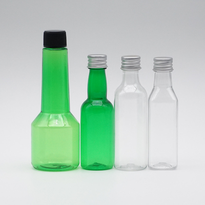 Transparenter grüner langer Plastikhals-kosmetische Sprühflasche mit Überwurfmuttern 100ml