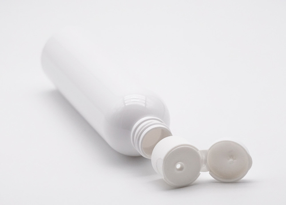 weiße kosmetische Shampoo-Flasche der Plastikflaschen-180ml mit 24mm Disketten-Spitzenkappe