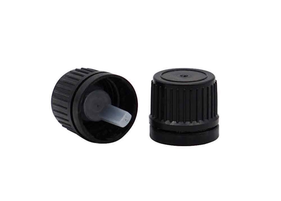 18 mm 20 mm schwarze Kunststoffkappe für Flaschen