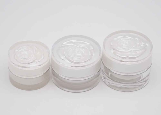 Plastikbehälter Skincare des Überwurfmutter-Luxus- Acryl-kosmetischen Cremetiegel-50g