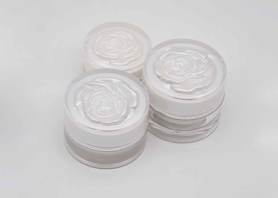 Plastikbehälter Skincare des Überwurfmutter-Luxus- Acryl-kosmetischen Cremetiegel-50g