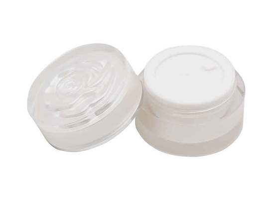 Plastikbehälter Skincare des Überwurfmutter-Luxus- Acryl-kosmetischen Cremetiegel-50g