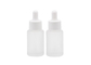 Flache Flaschen-leere weiße kosmetische GlasTropfflasche 50ml des Schulter-ätherischen Öls