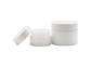 Weiße leere kosmetische Verpackenglaskörperpflege des Cremetiegel-50g