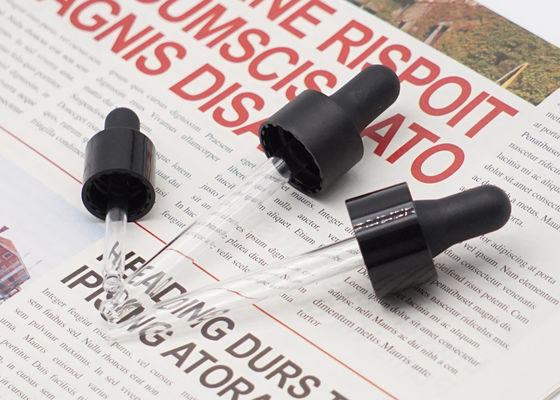 15mm 18mm 24mm Schwarzglas-Tropfenzähler-Pipetten-glatte Plastikkappe für Flaschen