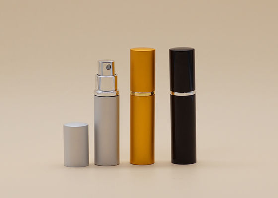 Aluminiumnachfüllungs-Glassprühflasche-Parfüm-Siebdruck-Druckoberfläche-Behandlung des Gold5ml