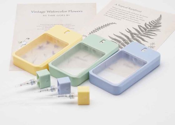 gelbe transparente Plastikzerstäuber-Flaschen-Kreditkarte-Form des parfüm-38ml